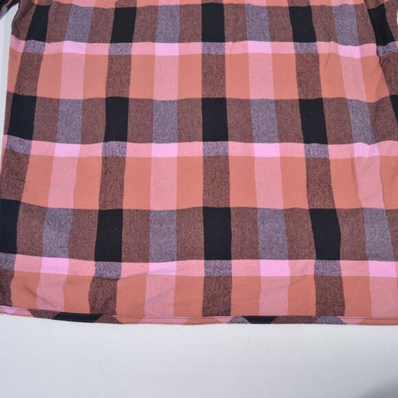 NEW FREE PEOPLE IZZY PLAID FLANNEL SHIRT, LARGE - Picture 11 of 11